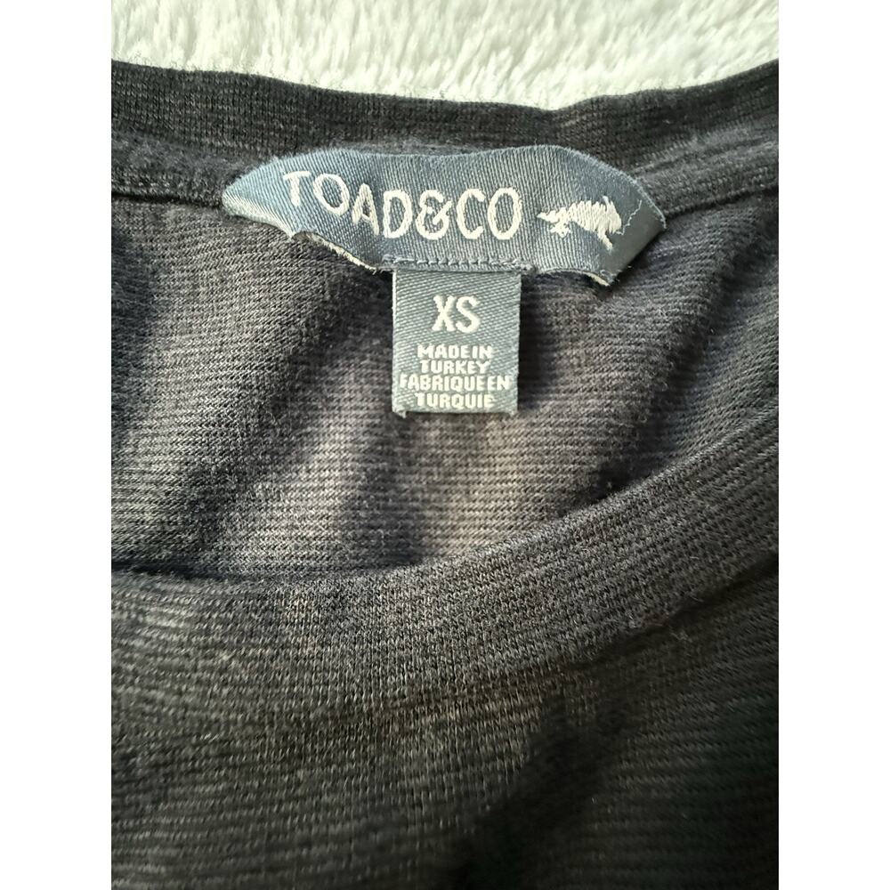 TOAD & Co Cue Wrap Cafe Dress Update Charcoal Belted Stretch Size XS - Picture 3 of 9